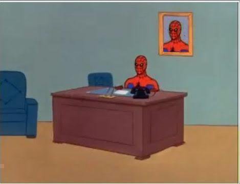 Spider-Man Computer Desk meme